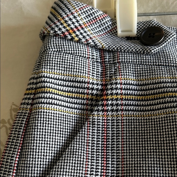 Veronica Beard Navy Plaid Pants with Subtle Red Stripes - Picture 4 of 9